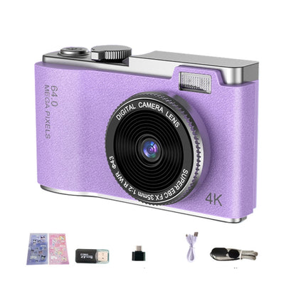 LK003 2.4 inch Dual-lens 4K HD CCD Camera Retro Kids Camera(Purple) - Children Cameras by PMC Jewellery | Online Shopping South Africa | PMC Jewellery | Buy Now Pay Later Mobicred