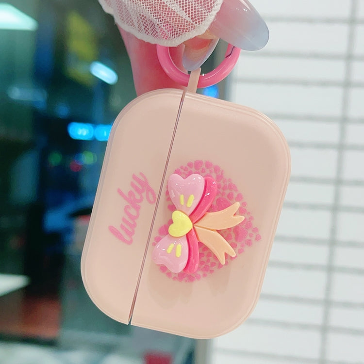 For AirPods Pro 2 3D Love Bowknot Bluetooth Earphone Protective Case(Pink) - For AirPods Pro 2 by PMC Jewellery | Online Shopping South Africa | PMC Jewellery | Buy Now Pay Later Mobicred