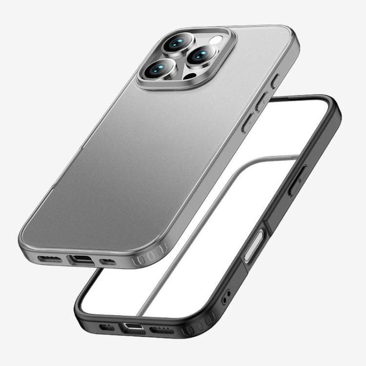 For iPhone 16 Pro Armor Clear TPU Hard PC Phone Case(Grey) - iPhone 16 Pro Cases by PMC TechLife | Online Shopping South Africa | PMC TechLife | Buy Now Pay Later Mobicred