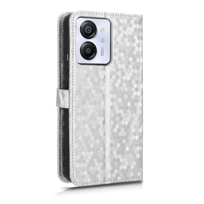 For Blackview Oscal Modern 8 / Color 8 Honeycomb Dot Texture Leather Phone Case(Silver) - More Brand by PMC Jewellery | Online Shopping South Africa | PMC Jewellery | Buy Now Pay Later Mobicred