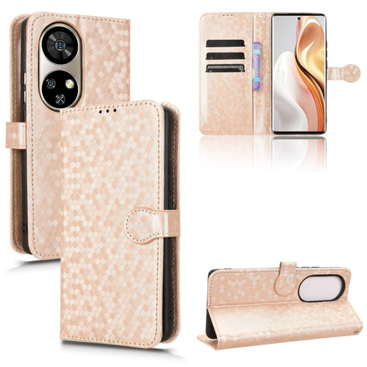 For Ulefone Note 17 Pro Honeycomb Dot Texture Leather Phone Case(Gold) - Ulefone Cases by PMC Jewellery | Online Shopping South Africa | PMC Jewellery | Buy Now Pay Later Mobicred