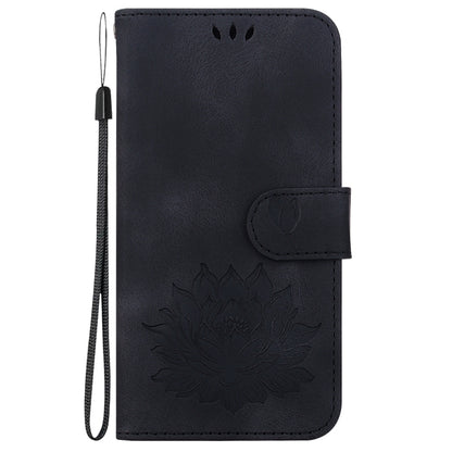 For Google Pixel 9 Lotus Embossed Leather Phone Case(Black) - Google Cases by PMC Jewellery | Online Shopping South Africa | PMC Jewellery | Buy Now Pay Later Mobicred