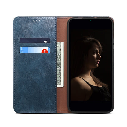 For Samsung Galaxy S25 5G Oil Wax Crazy Horse Texture Leather Phone Case(Blue) - Galaxy S25 5G Cases by PMC Jewellery | Online Shopping South Africa | PMC Jewellery | Buy Now Pay Later Mobicred