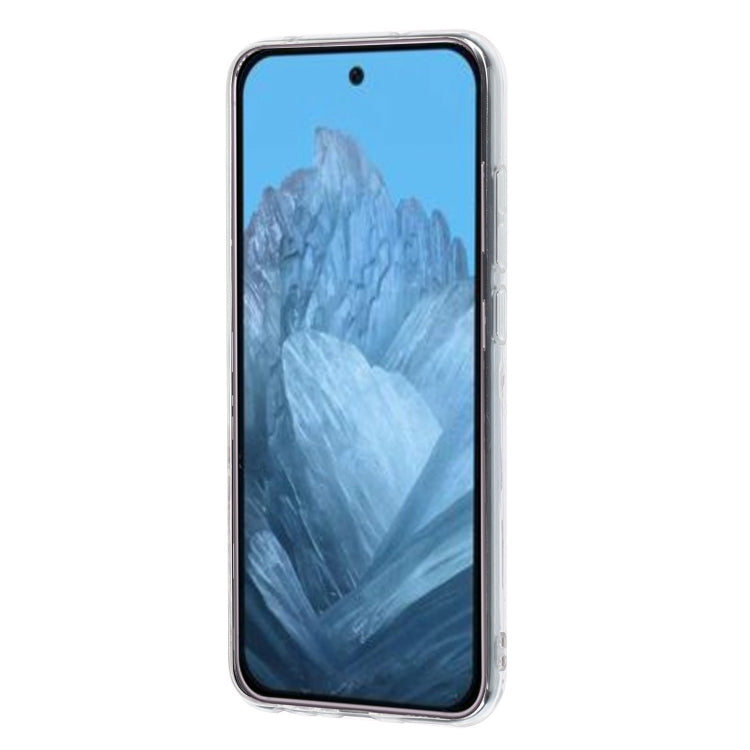 For Google Pixel 9 Pro Colored Drawing Pattern Transparent TPU Phone Case(Peony) - Google Cases by PMC TechLife | Online Shopping South Africa | PMC TechLife | Buy Now Pay Later Mobicred
