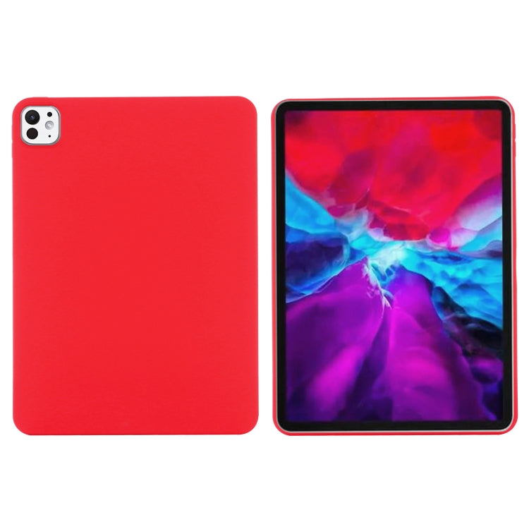 For iPad Pro 11 2024 Pure Color Liquid Silicone Shockproof Tablet Case(Red) - iPad Pro 11 2024 Cases by PMC Jewellery | Online Shopping South Africa | PMC Jewellery | Buy Now Pay Later Mobicred