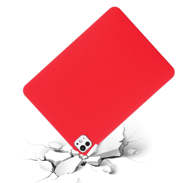 For iPad Pro 11 2024 Pure Color Liquid Silicone Shockproof Tablet Case(Red) - iPad Pro 11 2024 Cases by PMC TechLife | Online Shopping South Africa | PMC TechLife | Buy Now Pay Later Mobicred