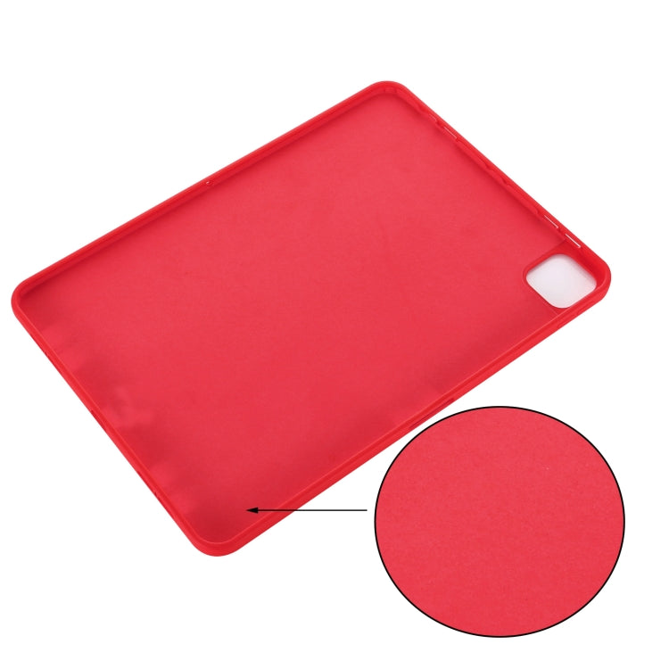 For iPad Pro 11 2024 Pure Color Liquid Silicone Shockproof Tablet Case(Red) - iPad Pro 11 2024 Cases by PMC Jewellery | Online Shopping South Africa | PMC Jewellery | Buy Now Pay Later Mobicred