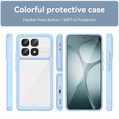 For Redmi K70 Ultra Colorful Series Acrylic Hybrid TPU Phone Case(Blue) - Xiaomi Cases by PMC Jewellery | Online Shopping South Africa | PMC Jewellery | Buy Now Pay Later Mobicred