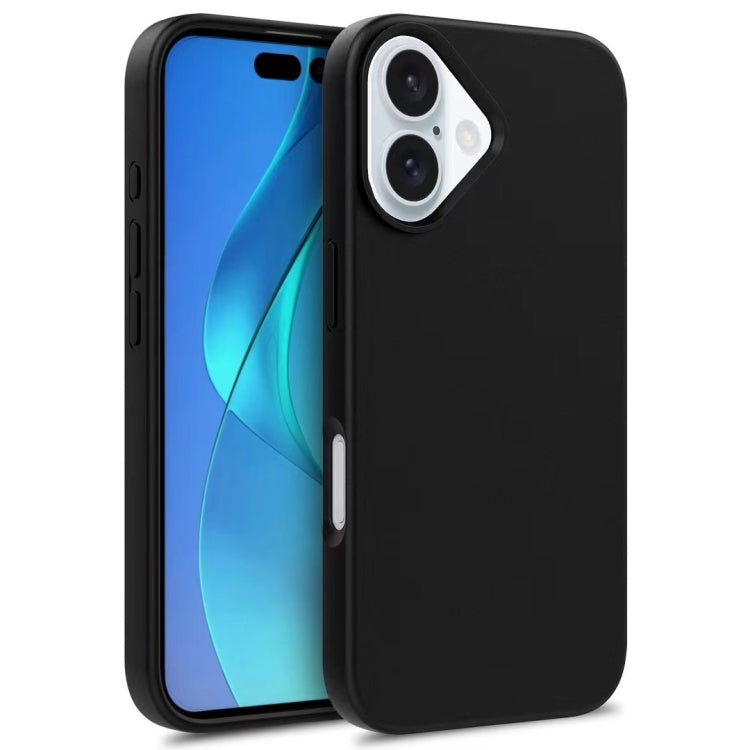 For iPhone 16 Plus Wheat Straw TPU Phone Case(Black) - iPhone 16 Plus Cases by PMC Jewellery | Online Shopping South Africa | PMC Jewellery | Buy Now Pay Later Mobicred