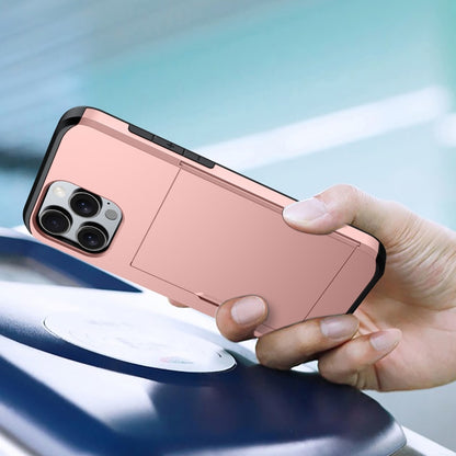 For iPhone 16 Shockproof Armor Phone Case with Card Slot(Rose Gold) - iPhone 16 Cases by PMC Jewellery | Online Shopping South Africa | PMC Jewellery | Buy Now Pay Later Mobicred