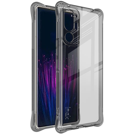 For HTC U24 Pro imak Shockproof Airbag TPU Phone Case(Transparent Black) - HTC by imak | Online Shopping South Africa | PMC Jewellery | Buy Now Pay Later Mobicred