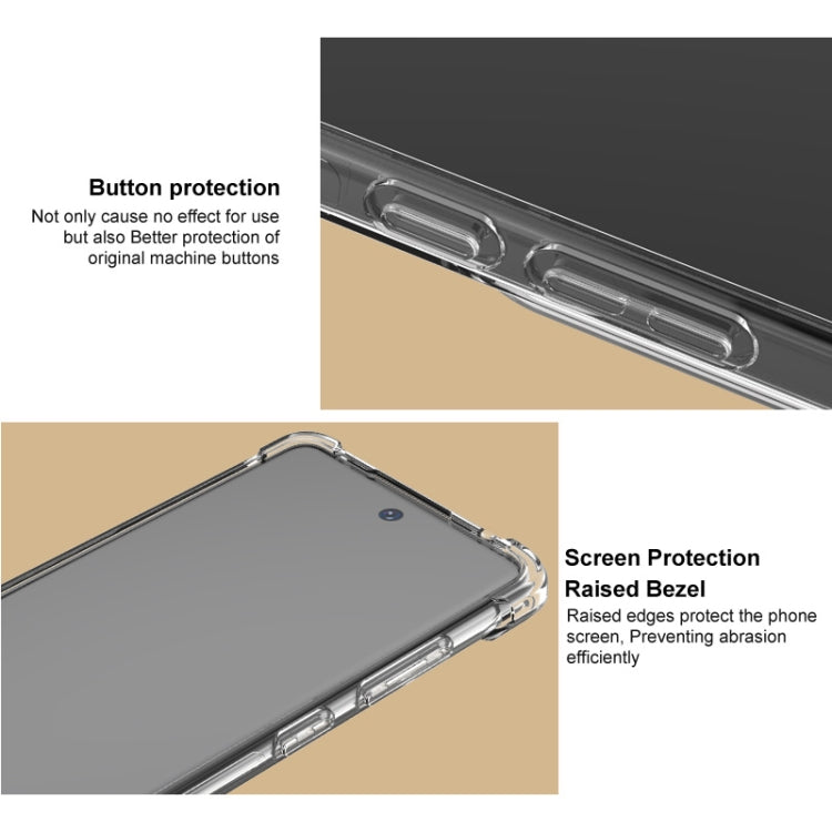 For HTC U24 Pro imak Shockproof Airbag TPU Phone Case(Transparent) - More Brand by imak | Online Shopping South Africa | PMC Jewellery | Buy Now Pay Later Mobicred
