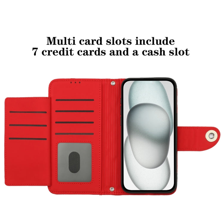 For Blackview Wave 6C Rhombic Texture Flip Leather Phone Case with Lanyard(Red) - More Brand by PMC TechLife | Online Shopping South Africa | PMC TechLife | Buy Now Pay Later Mobicred