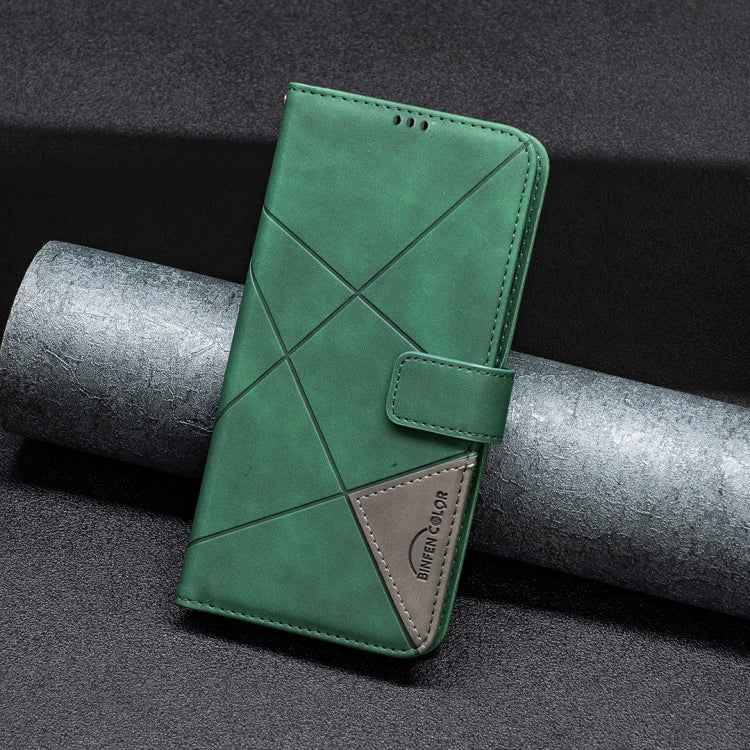 For Samsung Galaxy S25 5G Magnetic Buckle Rhombus Texture Leather Phone Case(Green) - Galaxy S25 5G Cases by PMC Jewellery | Online Shopping South Africa | PMC Jewellery | Buy Now Pay Later Mobicred