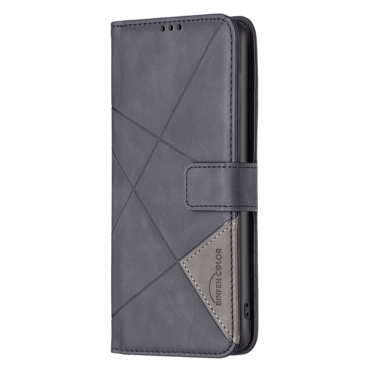 For Samsung Galaxy S25+ 5G Magnetic Buckle Rhombus Texture Leather Phone Case(Black) - Galaxy S25+ 5G Cases by PMC Jewellery | Online Shopping South Africa | PMC Jewellery | Buy Now Pay Later Mobicred