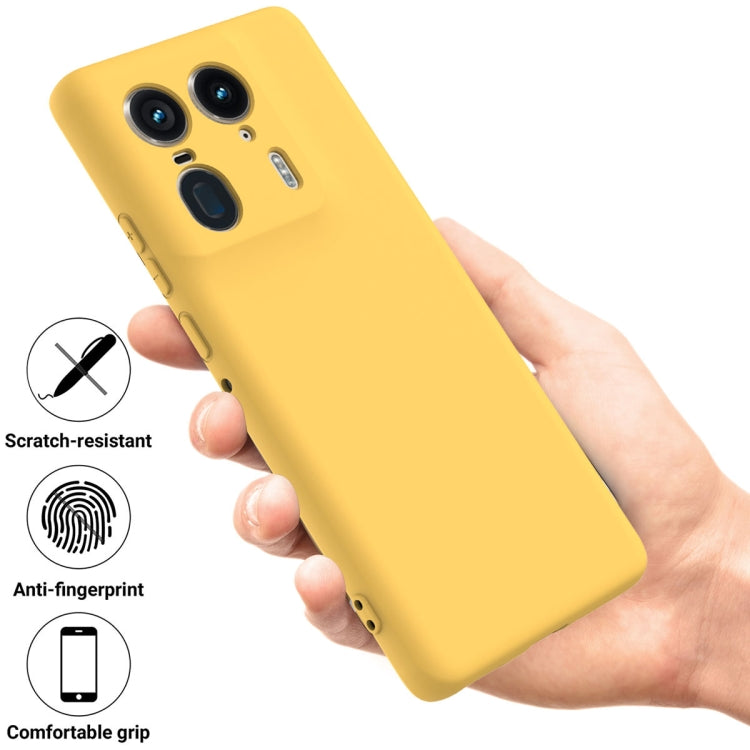 For Motorola Edge 50 Ultra Solid Color Liquid Silicone Dropproof Full Coverage Phone Case(Yellow) - free shipping - PMC TechLife - Order now!