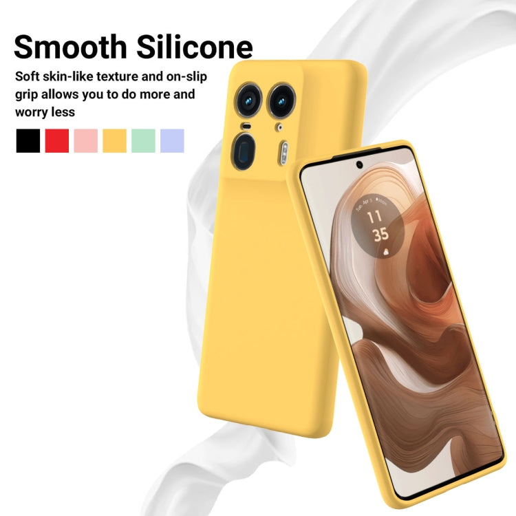 For Motorola Edge 50 Ultra Solid Color Liquid Silicone Dropproof Full Coverage Phone Case(Yellow) - free shipping - PMC TechLife - Order now!