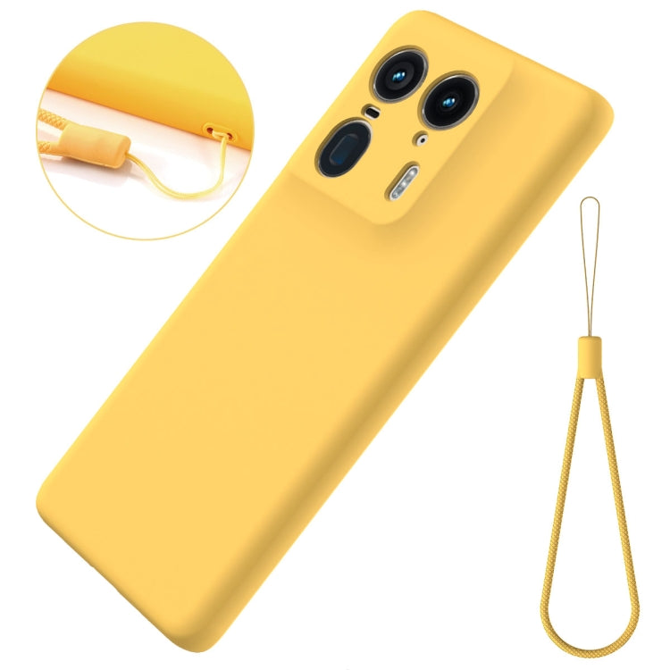 For Motorola Edge 50 Ultra Solid Color Liquid Silicone Dropproof Full Coverage Phone Case(Yellow) - free shipping - PMC TechLife - Order now!