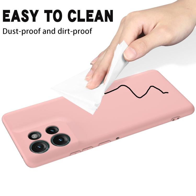 For Motorola Edge 50 Solid Color Liquid Silicone Dropproof Full Coverage Phone Case(Pink) - free shipping - PMC TechLife - Order now!