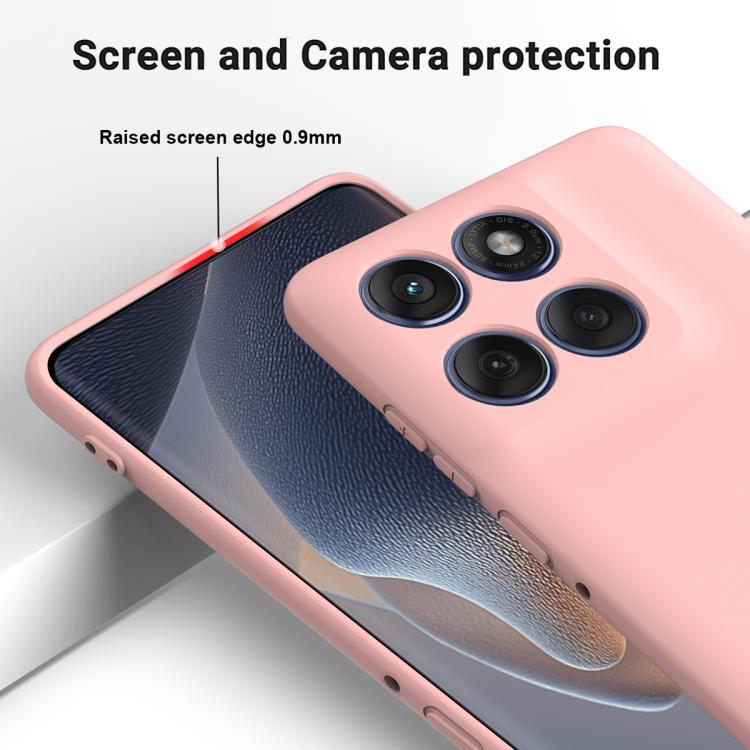 For Motorola Edge 60s Solid Color Liquid Silicone Dropproof Full Coverage Phone Case(Pink) - free shipping - PMC TechLife - Order now!