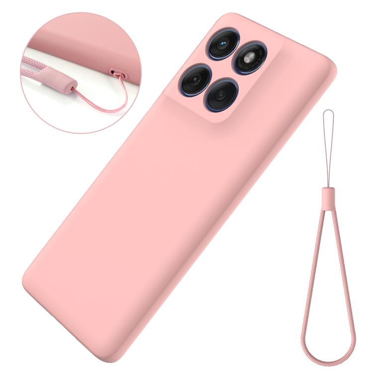 For Motorola Edge 60s Solid Color Liquid Silicone Dropproof Full Coverage Phone Case(Pink) - free shipping - PMC TechLife - Order now!