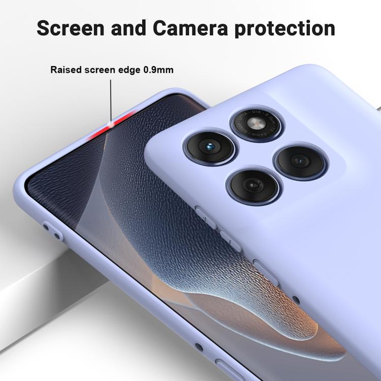 For Motorola Edge 60 Pro Solid Color Liquid Silicone Dropproof Full Coverage Phone Case(Purple) - free shipping - PMC TechLife - Order now!