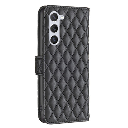 For Samsung Galaxy S25 5G Diamond Lattice Wallet Flip Leather Phone Case(Black) - Galaxy S25 5G Cases by PMC Jewellery | Online Shopping South Africa | PMC Jewellery | Buy Now Pay Later Mobicred