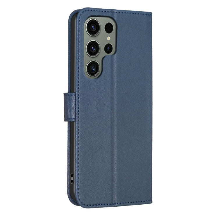 For Samsung Galaxy S25 Ultra 5G Four-leaf Embossed Leather Phone Case(Blue) - Galaxy S25 Ultra 5G Cases by PMC Jewellery | Online Shopping South Africa | PMC Jewellery | Buy Now Pay Later Mobicred