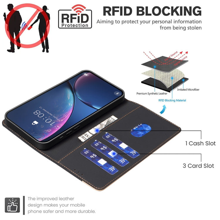 For Google Pixel 9 Color Matching RFID Anti-theft Leather Phone Case(Black) - Google Cases by PMC TechLife | Online Shopping South Africa | PMC TechLife | Buy Now Pay Later Mobicred