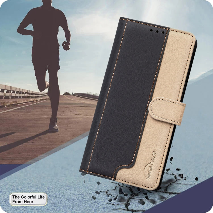 For Google Pixel 9 Color Matching RFID Anti-theft Leather Phone Case(Black) - Google Cases by PMC TechLife | Online Shopping South Africa | PMC TechLife | Buy Now Pay Later Mobicred