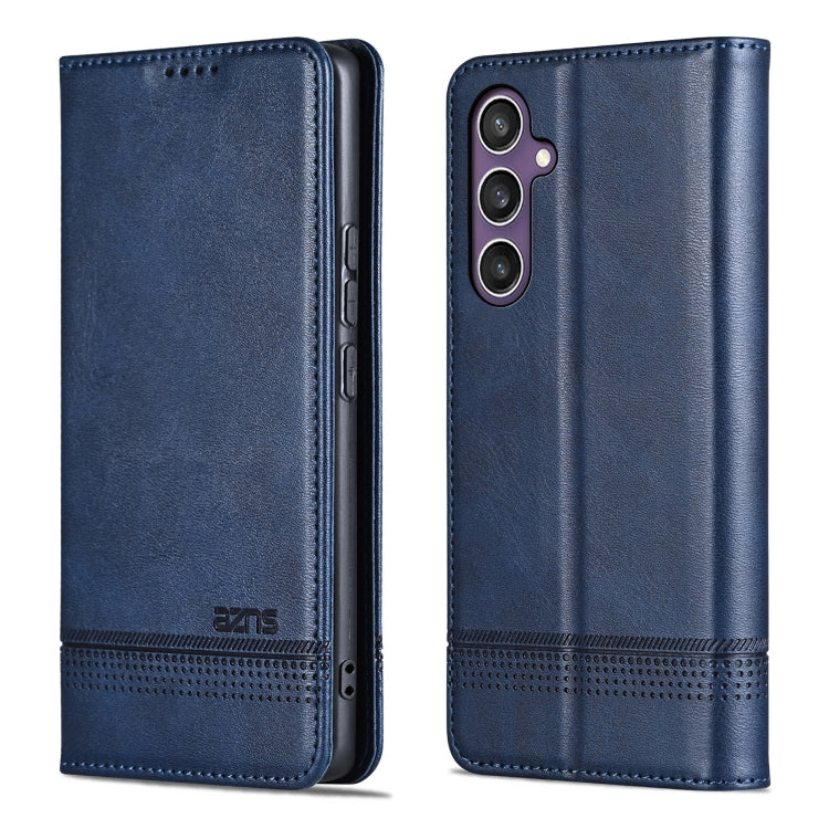 For Samsung Galaxy S24 FE 5G AZNS Magnetic Calf Texture Flip Leather Phone Case(Dark Blue) - Galaxy S24 FE 5G Cases by AZNS | Online Shopping South Africa | PMC Jewellery | Buy Now Pay Later Mobicred