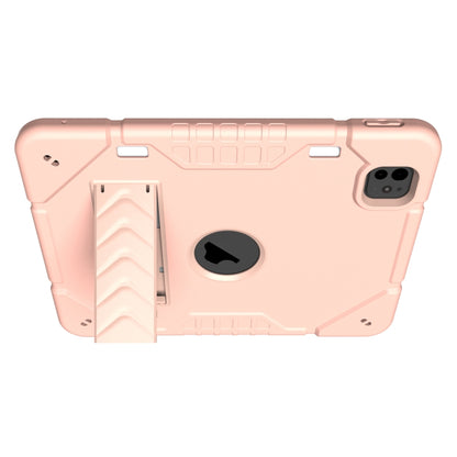For iPad Pro 11 2024 Armor Holder Silicone Hybrid PC Tablet Case(Rose Gold) - iPad Pro 11 2024 Cases by PMC Jewellery | Online Shopping South Africa | PMC Jewellery | Buy Now Pay Later Mobicred