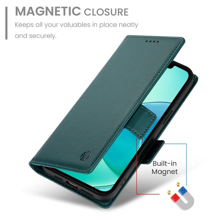 For iPhone SE 2024 Side Buckle Magnetic Frosted Leather Phone Case(Dark Green) - More iPhone Cases by PMC Jewellery | Online Shopping South Africa | PMC Jewellery | Buy Now Pay Later Mobicred