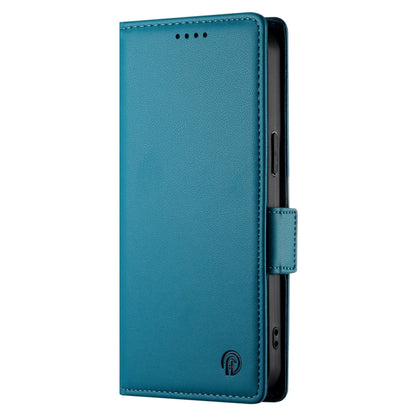 For iPhone 16 Pro Side Buckle Magnetic Frosted Leather Phone Case(Blue) - iPhone 16 Pro Cases by PMC Jewellery | Online Shopping South Africa | PMC Jewellery | Buy Now Pay Later Mobicred