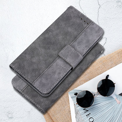 For Xiaomi Redmi K70 Pro / K70 Geometric Embossed Leather Phone Case(Grey) - K70 Cases by PMC Jewellery | Online Shopping South Africa | PMC Jewellery | Buy Now Pay Later Mobicred