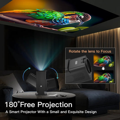 Y6S 4K Android 12.0 Portable Home HD Mini WiFi Projector(EU Plug) - Mini Projector by PMC Jewellery | Online Shopping South Africa | PMC Jewellery | Buy Now Pay Later Mobicred