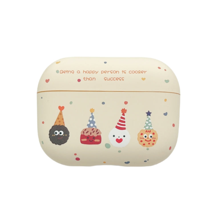 For AirPods Pro 2 Cookies Pattern Earbuds Box Frosted TPU Case(Beige) - For AirPods Pro 2 by PMC Jewellery | Online Shopping South Africa | PMC Jewellery | Buy Now Pay Later Mobicred