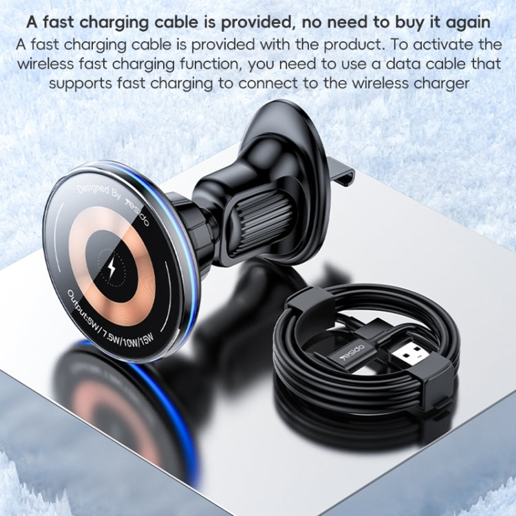 Yesido C308 15W Air Outlet Car MagSafe Magnetic Wireless Charging Holder(Black) - Wireless Charger Holders by Yesido | Online Shopping South Africa | PMC Jewellery | Buy Now Pay Later Mobicred