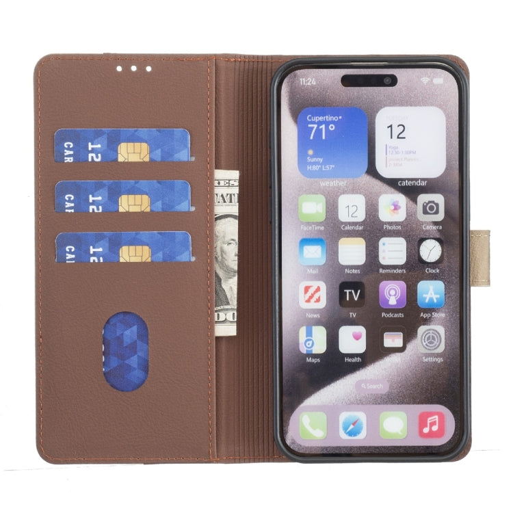 For Samsung Galaxy S25 Ultra 5G Color Matching RFID Anti-theft Leather Phone Case(Brown) - Galaxy S25 Ultra 5G Cases by PMC Jewellery | Online Shopping South Africa | PMC Jewellery | Buy Now Pay Later Mobicred