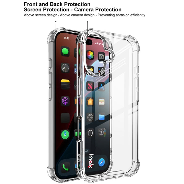 For iPhone 16 IMAK Space Shield PC + TPU Airbag Shockproof Phone Case(Transparent) - iPhone 16 Cases by imak | Online Shopping South Africa | PMC Jewellery | Buy Now Pay Later Mobicred