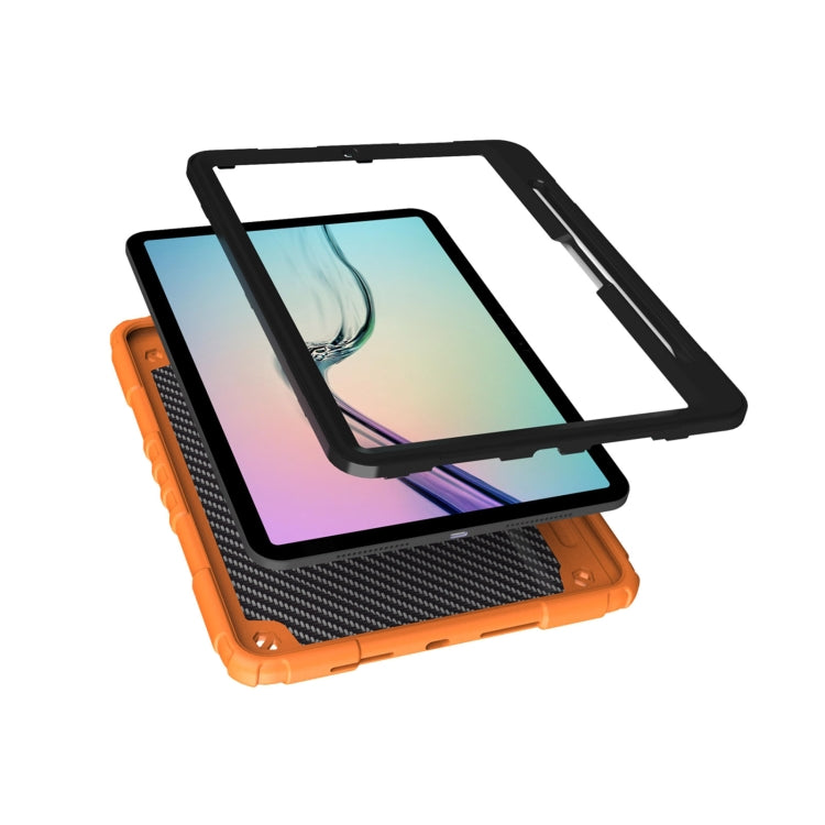 For iPad Pro 11 2024 Spider Turntable Handle Stress Relief Tablet Case(Orange Black) - iPad Pro 11 2024 Cases by PMC Jewellery | Online Shopping South Africa | PMC Jewellery | Buy Now Pay Later Mobicred