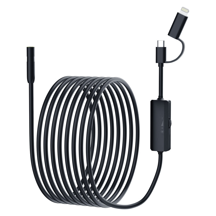 AN112 2 in 1 USB-C / Type-C + 8 Pin Interface 8mm HD Industry Endoscope, Length:1m Soft Tube -  by PMC Jewellery | Online Shopping South Africa | PMC Jewellery | Buy Now Pay Later Mobicred