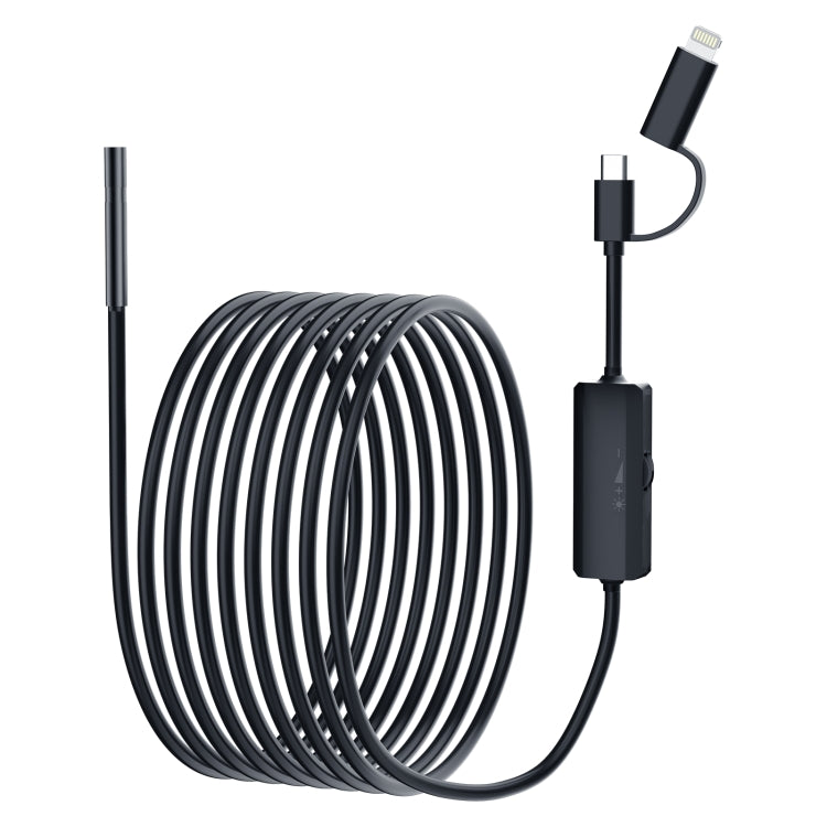 AN112 2 in 1 USB-C / Type-C + 8 Pin Interface 5.5mm HD Industry Endoscope, Length:3.5m Soft Tube -  by PMC Jewellery | Online Shopping South Africa | PMC Jewellery | Buy Now Pay Later Mobicred