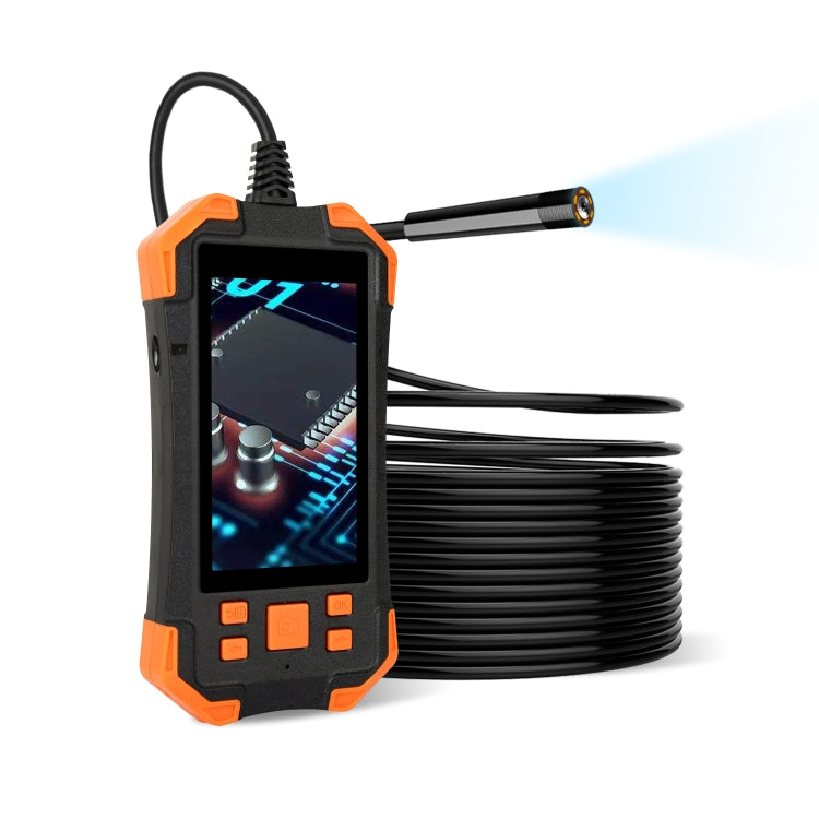 T20 4.3 inch IPS Screen 3.9mm Single Camera IP67 Waterproof Hard Cable Digital Endoscope, Length:2m(Black Orange) -  by PMC TechLife | Online Shopping South Africa | PMC TechLife | Buy Now Pay Later Mobicred