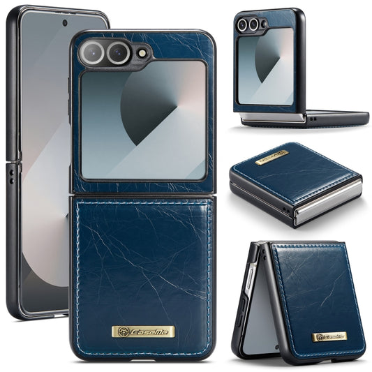 For Samsung Galaxy Z Flip6 5G CaseMe 003 Crazy Horse Texture Flip Leather Phone Case(Blue Green) - Galaxy Z Flip6 5G Cases by CaseMe | Online Shopping South Africa | PMC Jewellery | Buy Now Pay Later Mobicred