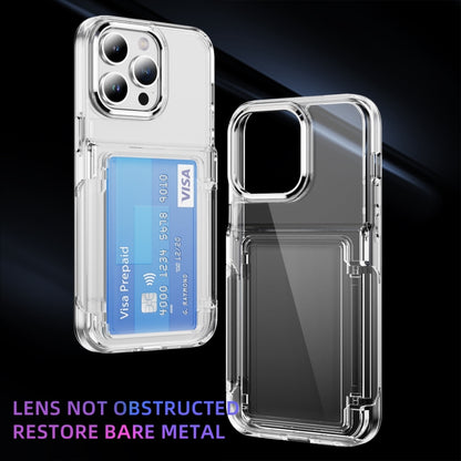 For iPhone 16 Pro Card Holder Acrylic Hybrid TPU Phone Case(Transparent) - iPhone 16 Pro Cases by PMC Jewellery | Online Shopping South Africa | PMC Jewellery | Buy Now Pay Later Mobicred