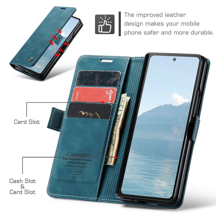 For Samsung Galaxy Z Fold6 5G CaseMe 013 Multifunctional Horizontal Flip Leather Phone Case(Blue) - Galaxy Z Fold6 5G Cases by CaseMe | Online Shopping South Africa | PMC Jewellery | Buy Now Pay Later Mobicred