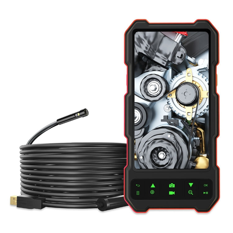 T21 4.5 inch IPS Color Screen 5.5mm Dual Camera Split Hard Cable Industrial Endoscope, Length:2m(Black Red) -  by PMC Jewellery | Online Shopping South Africa | PMC Jewellery | Buy Now Pay Later Mobicred