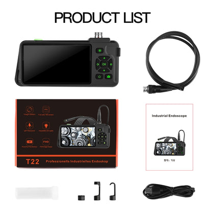 T22 4.5 inch IPS Color Screen 5.5mm Dual Camera Hard Cable Industrial Endoscope, Length:3.5m(Black Orange) -  by PMC Jewellery | Online Shopping South Africa | PMC Jewellery | Buy Now Pay Later Mobicred