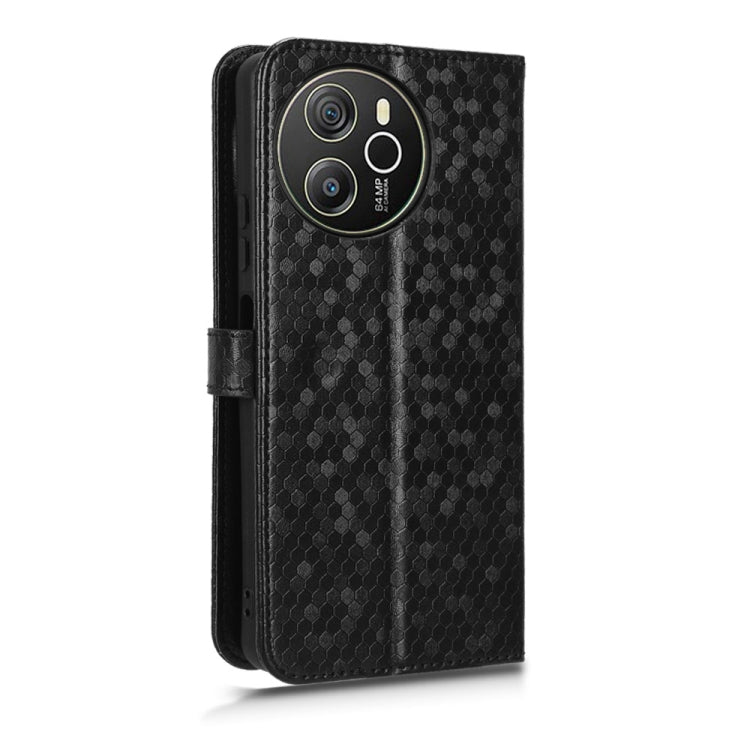 For Blackview Shark 8 Honeycomb Dot Texture Leather Phone Case(Black) - More Brand by PMC Jewellery | Online Shopping South Africa | PMC Jewellery | Buy Now Pay Later Mobicred